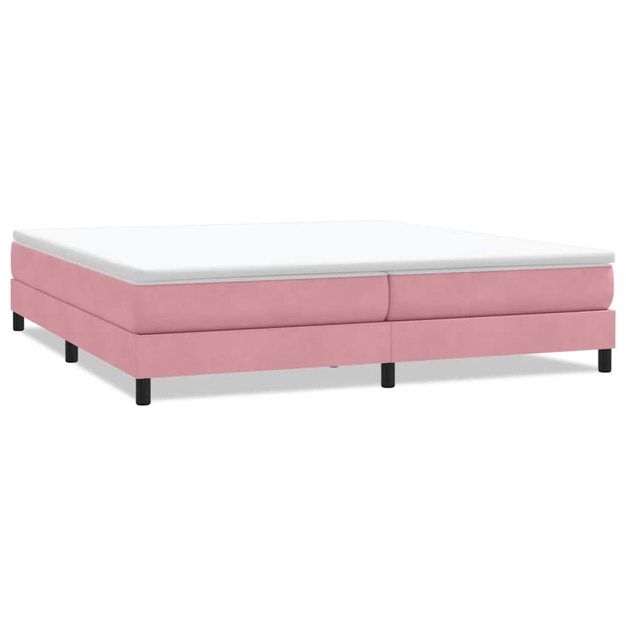 Boxspring zonder matras fluweel roze 200x210 cm