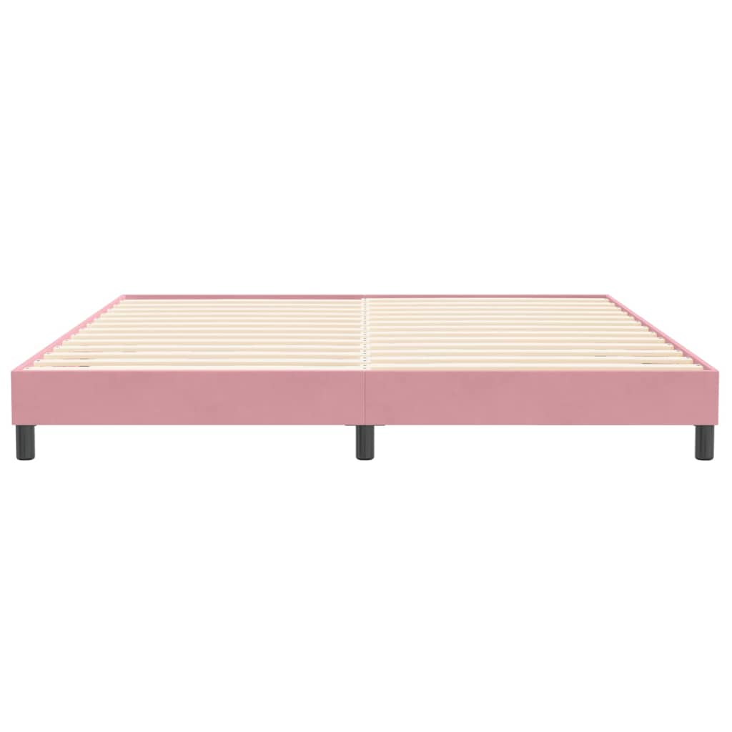 Boxspring zonder matras fluweel roze 200x210 cm