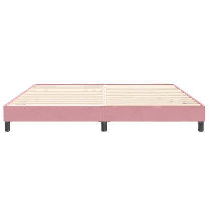 Boxspring zonder matras fluweel roze 200x210 cm