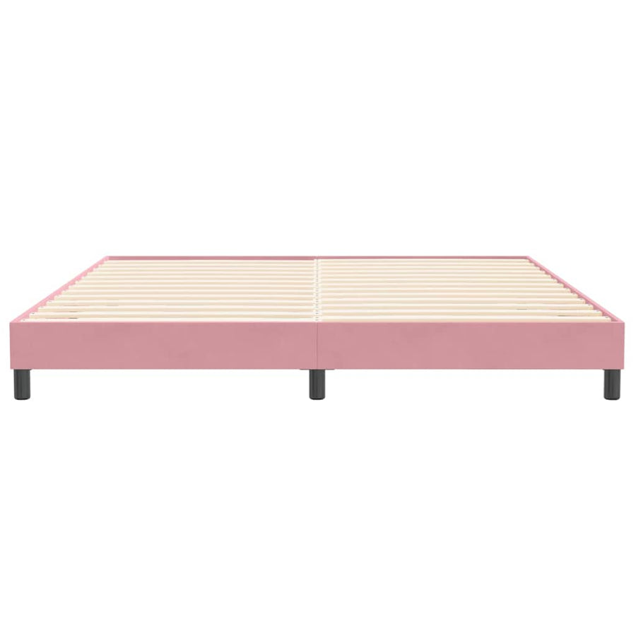 Boxspring zonder matras fluweel roze 200x210 cm