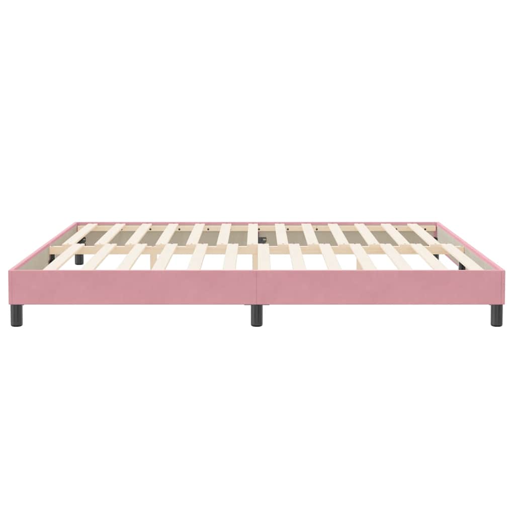 Boxspring zonder matras fluweel roze 200x210 cm