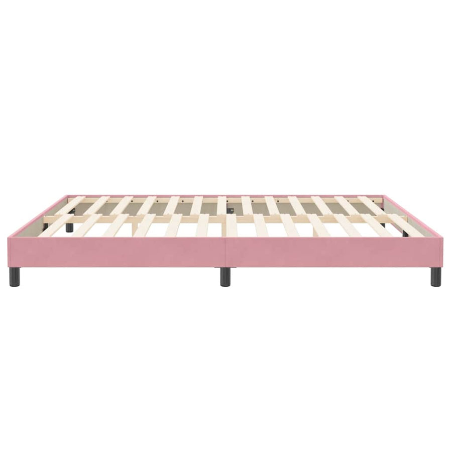 Boxspring zonder matras fluweel roze 200x210 cm