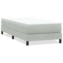 Boxspring zonder matras fluweel lichtgrijs 80x220 cm