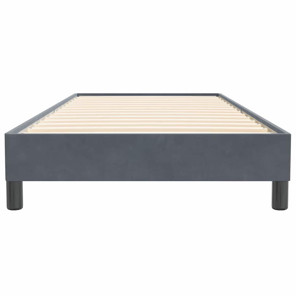 Boxspring zonder matras fluweel donkergrijs 80x220 cm