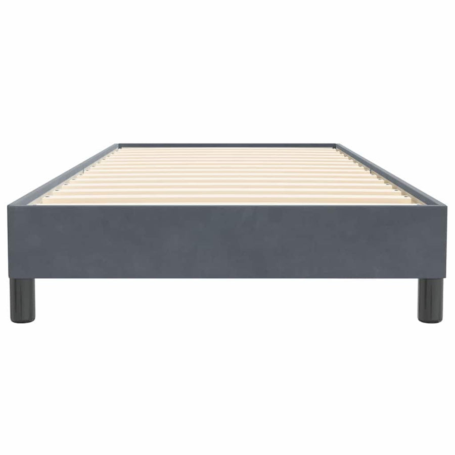Boxspring zonder matras fluweel donkergrijs 80x220 cm