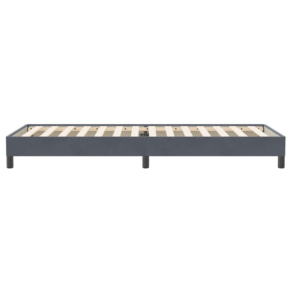Boxspring zonder matras fluweel donkergrijs 80x220 cm