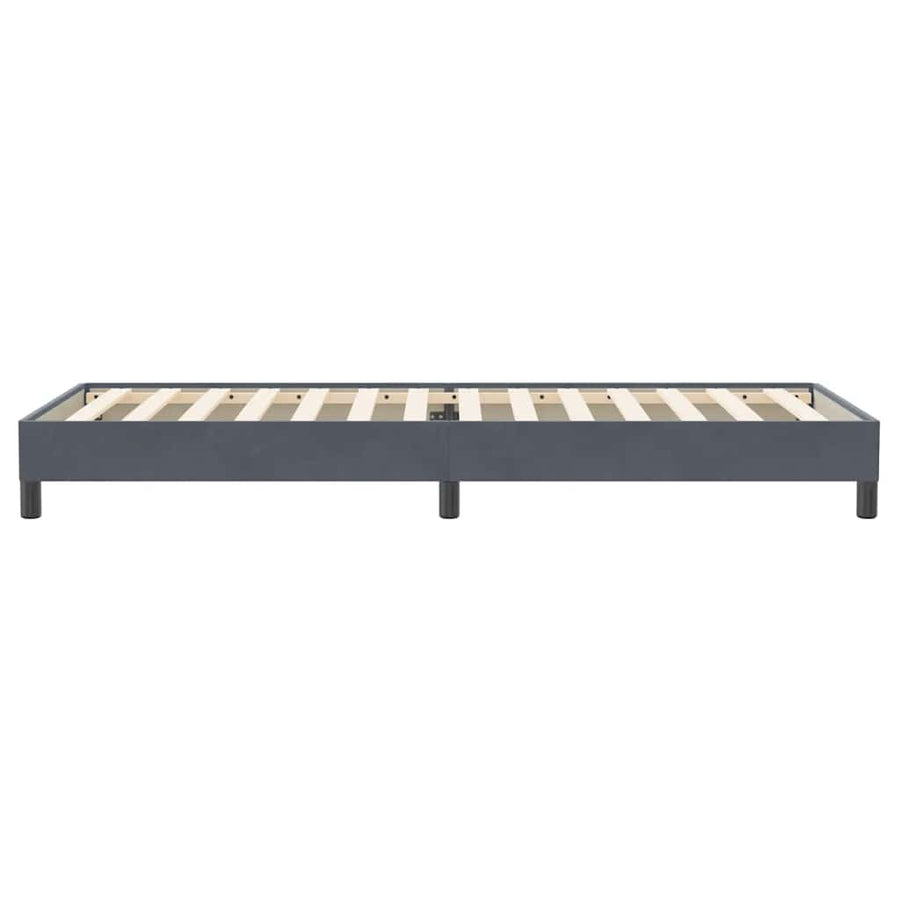 Boxspring zonder matras fluweel donkergrijs 80x220 cm