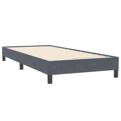 Boxspring zonder matras fluweel donkergrijs 80x220 cm