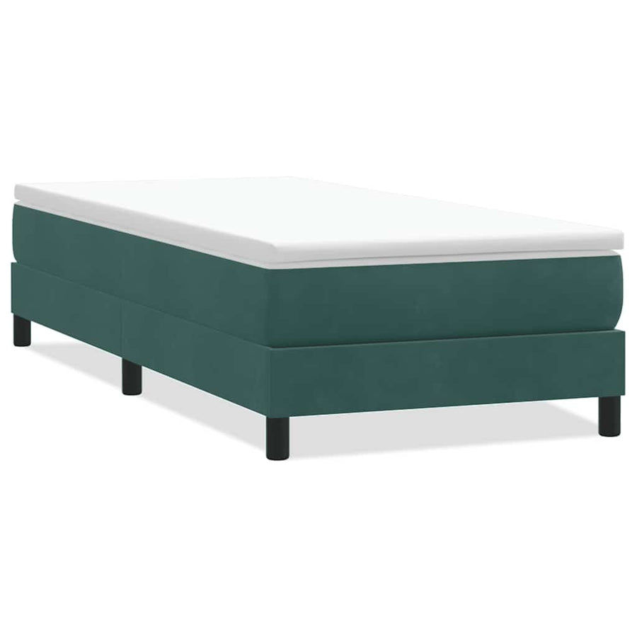 Boxspring zonder matras fluweel donkergroen 80x220 cm