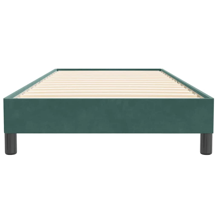 Boxspring zonder matras fluweel donkergroen 80x220 cm