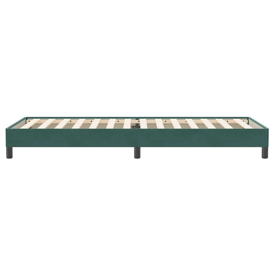 Boxspring zonder matras fluweel donkergroen 80x220 cm