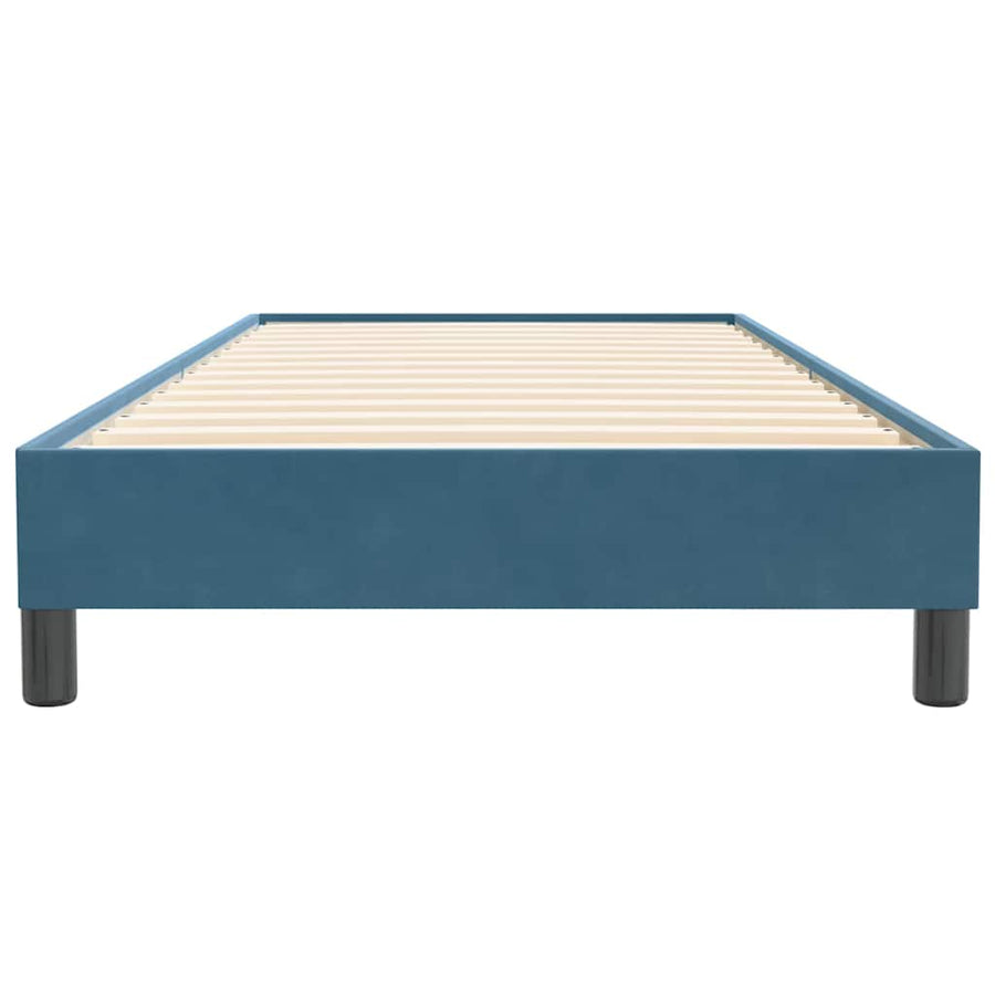 Boxspring zonder matras fluweel donkerblauw 80x220 cm