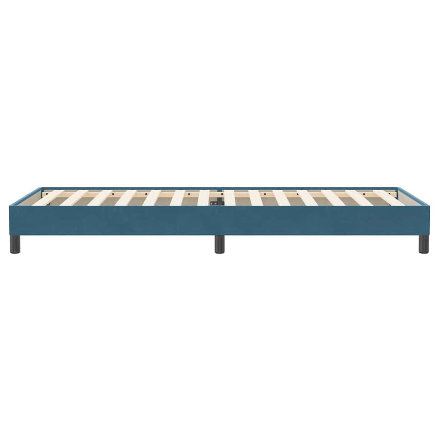 Boxspring zonder matras fluweel donkerblauw 80x220 cm