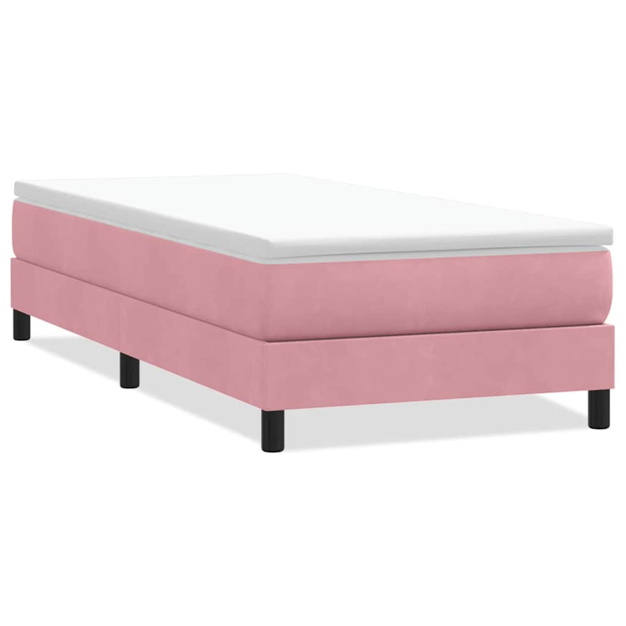 Boxspring zonder matras fluweel roze 80x220 cm
