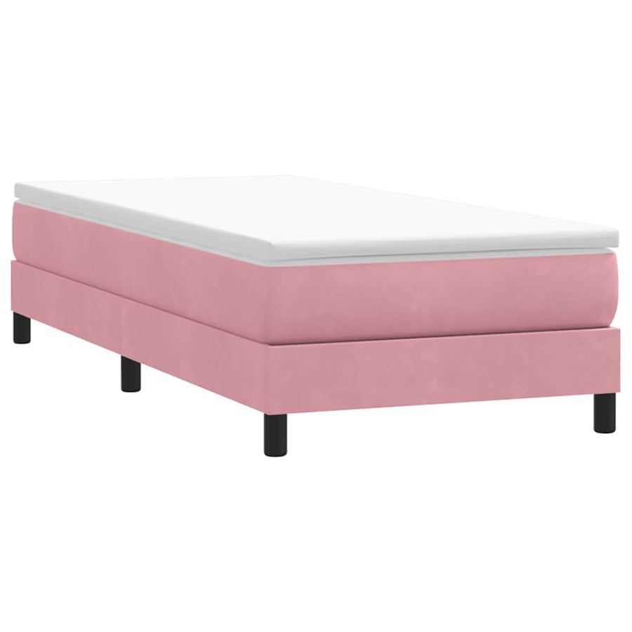Boxspring zonder matras fluweel roze 80x220 cm
