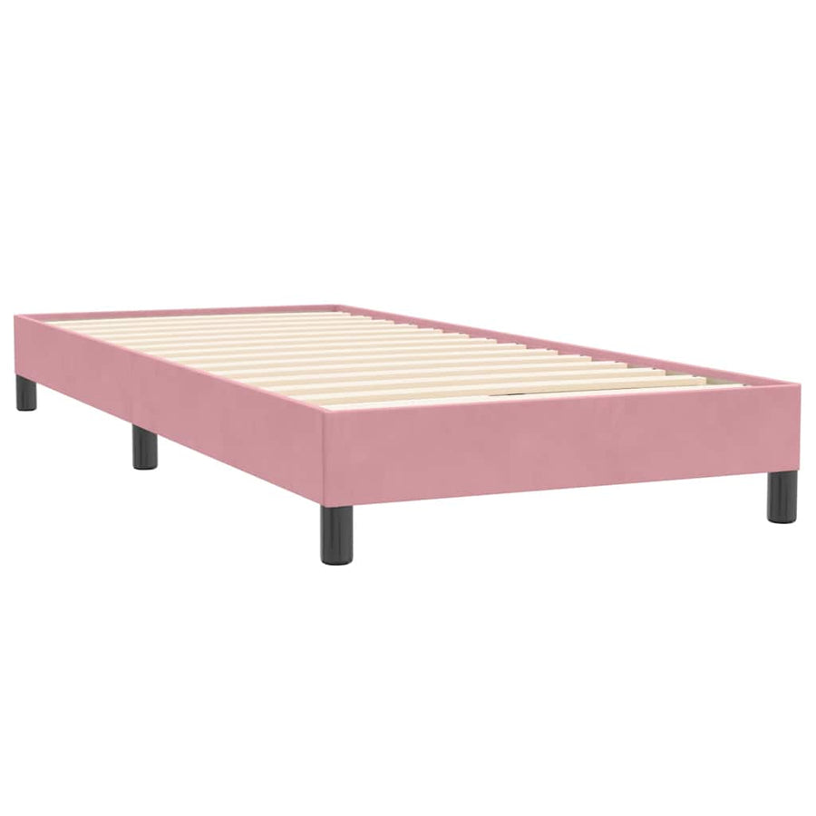 Boxspring zonder matras fluweel roze 80x220 cm