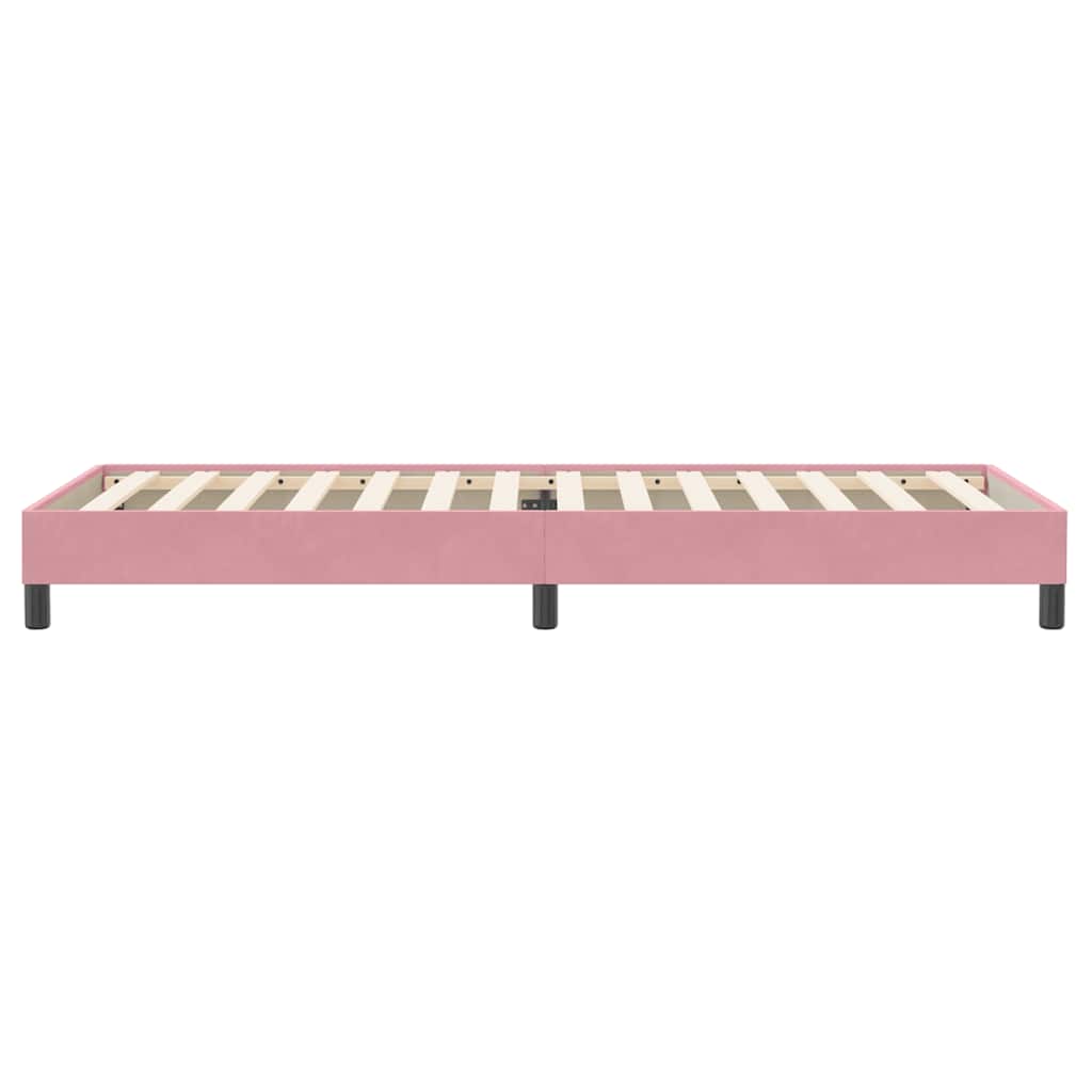 Boxspring zonder matras fluweel roze 80x220 cm