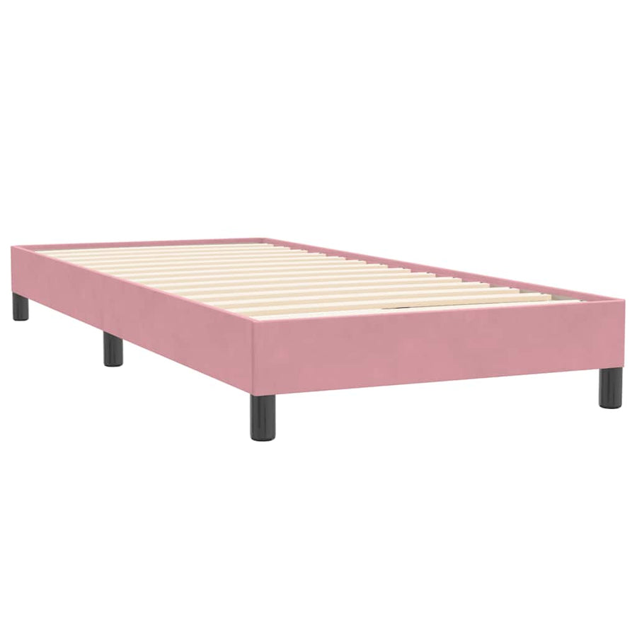 Boxspring zonder matras fluweel roze 80x220 cm