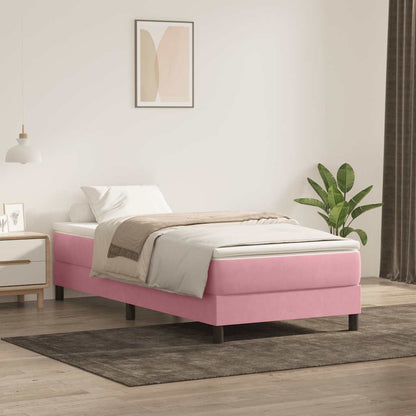 Boxspring zonder matras fluweel roze 80x220 cm
