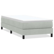 Boxspring zonder matras fluweel lichtgrijs 90x220 cm