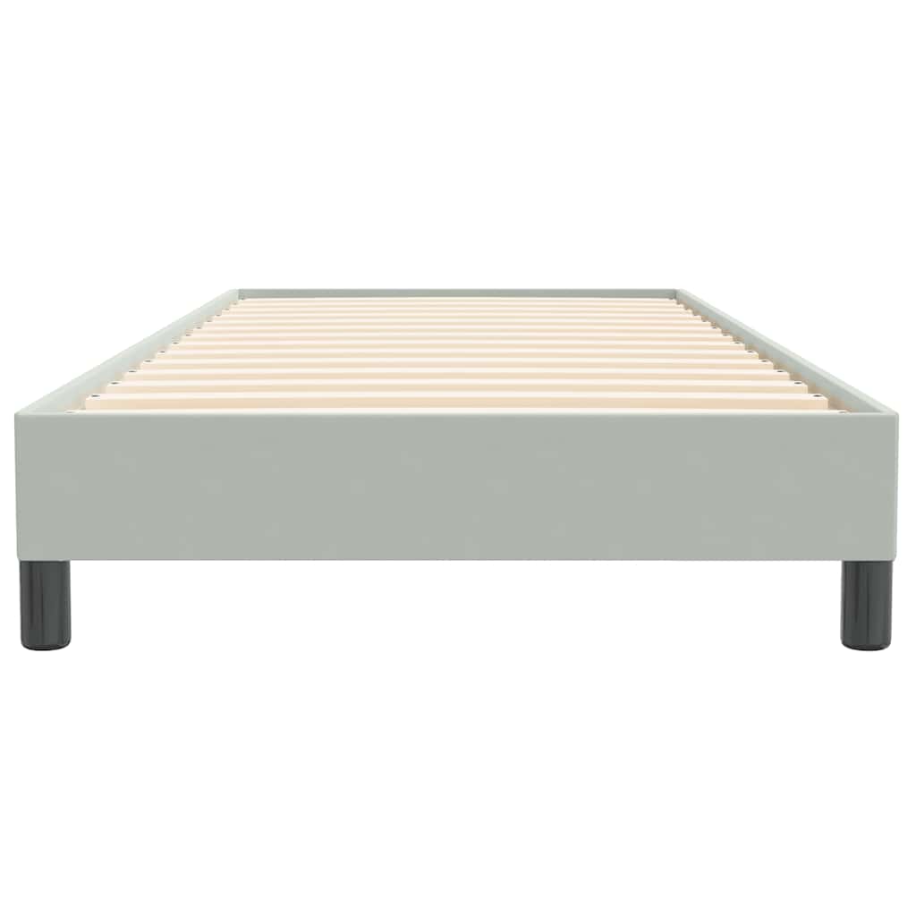 Boxspring zonder matras fluweel lichtgrijs 90x220 cm
