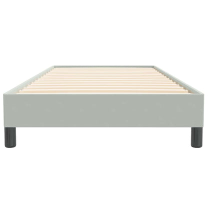 Boxspring zonder matras fluweel lichtgrijs 90x220 cm
