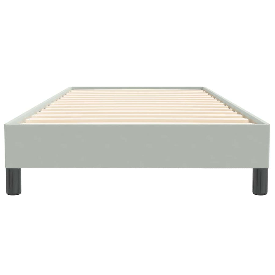 Boxspring zonder matras fluweel lichtgrijs 90x220 cm
