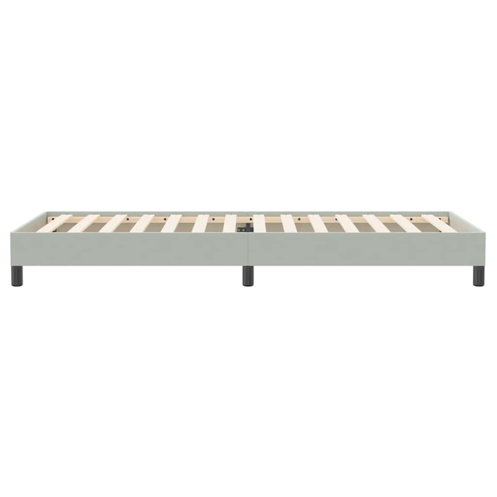 Boxspring zonder matras fluweel lichtgrijs 90x220 cm
