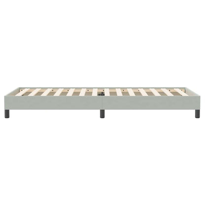 Boxspring zonder matras fluweel lichtgrijs 90x220 cm