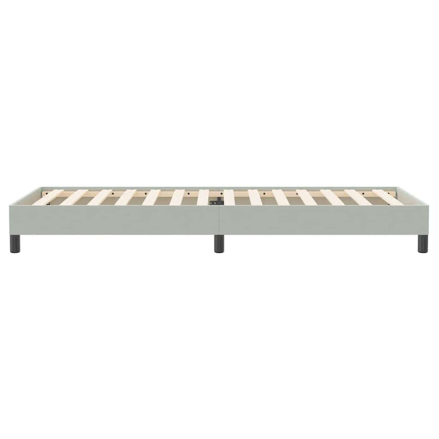 Boxspring zonder matras fluweel lichtgrijs 90x220 cm