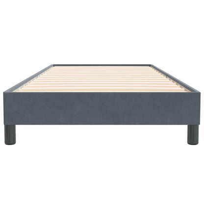 Boxspring zonder matras fluweel donkergrijs 90x220 cm