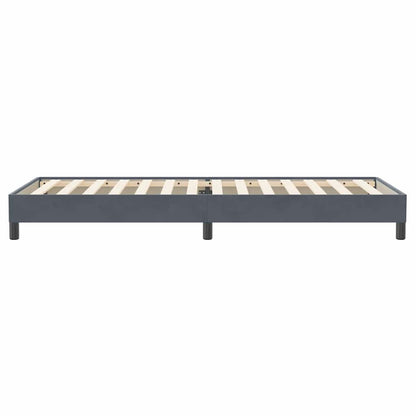 Boxspring zonder matras fluweel donkergrijs 90x220 cm
