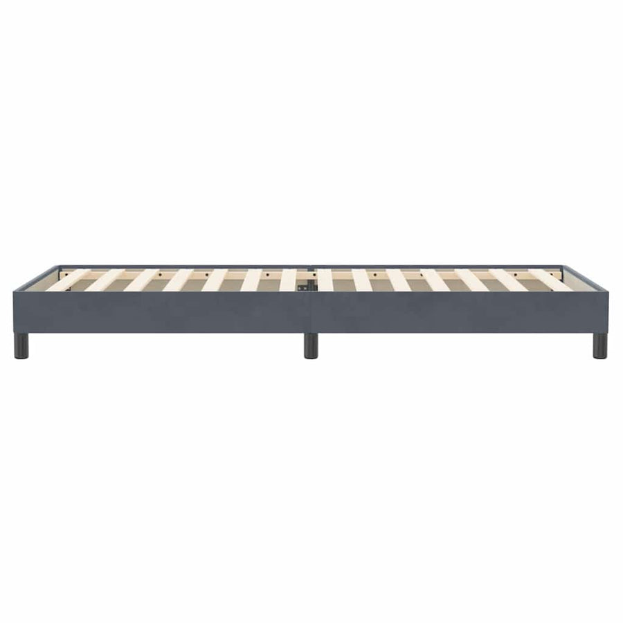 Boxspring zonder matras fluweel donkergrijs 90x220 cm