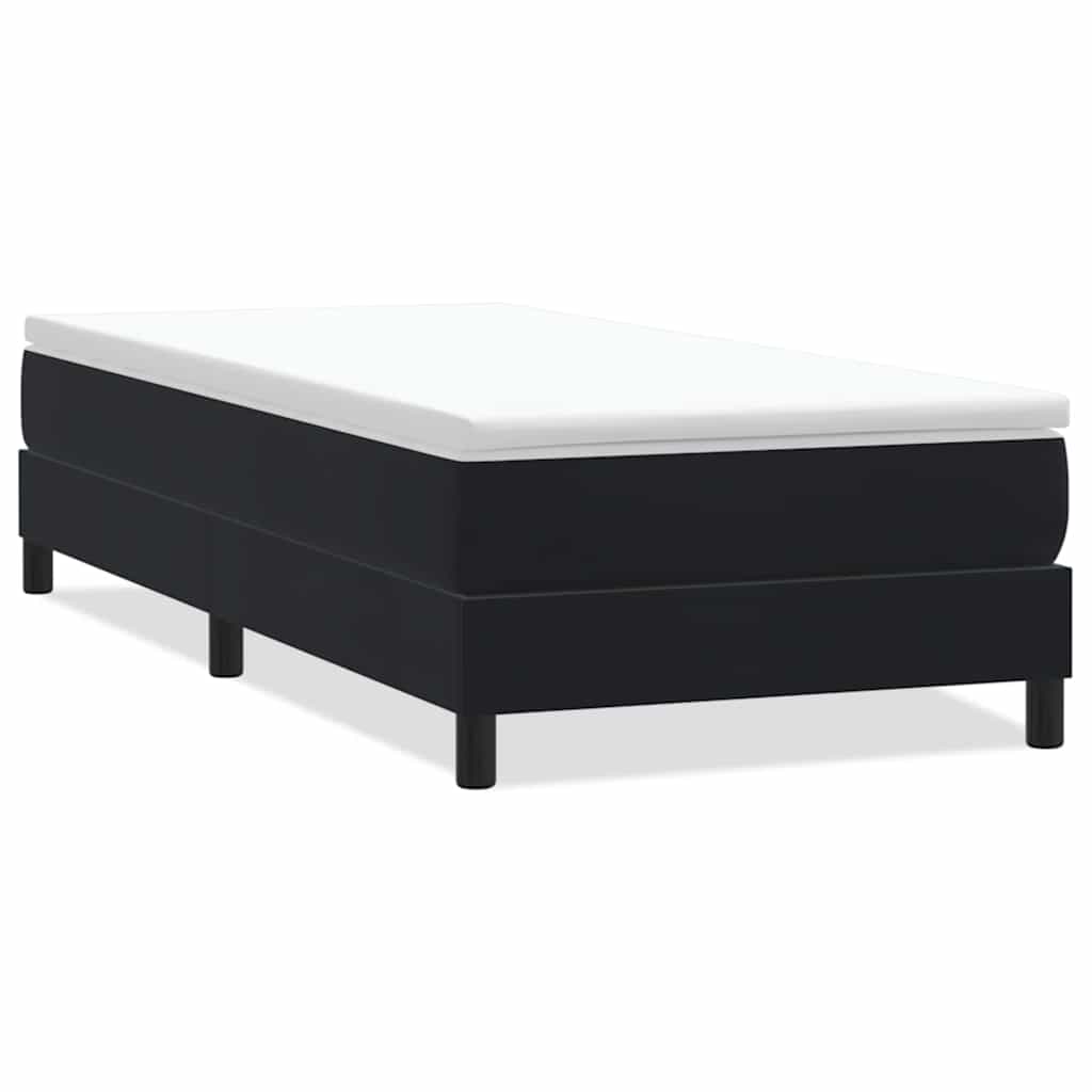 Boxspring zonder matras fluweel zwart 90x220 cm