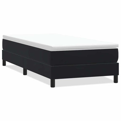 Boxspring zonder matras fluweel zwart 90x220 cm