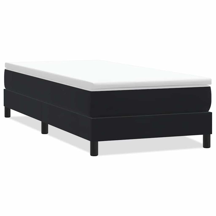 Boxspring zonder matras fluweel zwart 90x220 cm