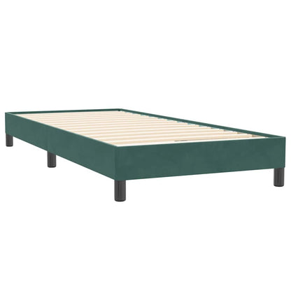 Boxspring zonder matras fluweel donkergroen 90x220 cm