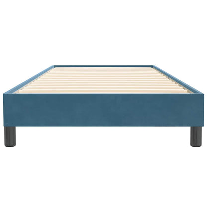 Boxspring zonder matras fluweel donkerblauw 90x220 cm