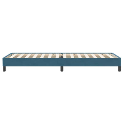 Boxspring zonder matras fluweel donkerblauw 90x220 cm