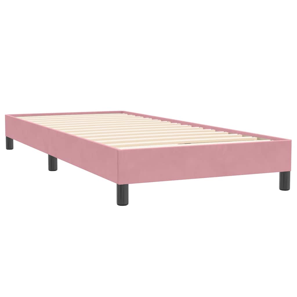 Boxspring zonder matras fluweel roze 90x220 cm