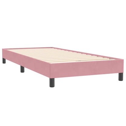 Boxspring zonder matras fluweel roze 90x220 cm