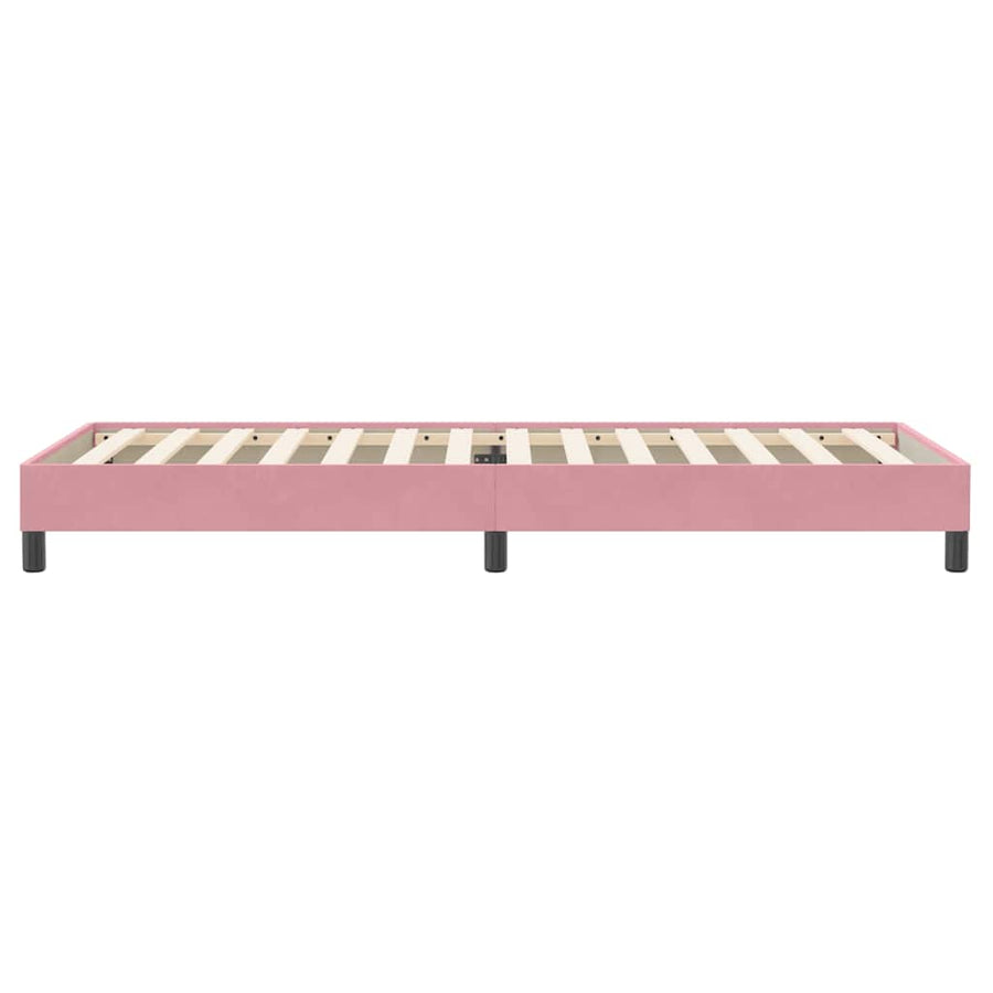 Boxspring zonder matras fluweel roze 90x220 cm