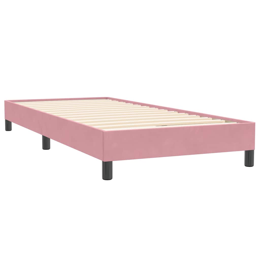 Boxspring zonder matras fluweel roze 90x220 cm