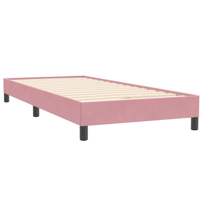 Boxspring zonder matras fluweel roze 90x220 cm
