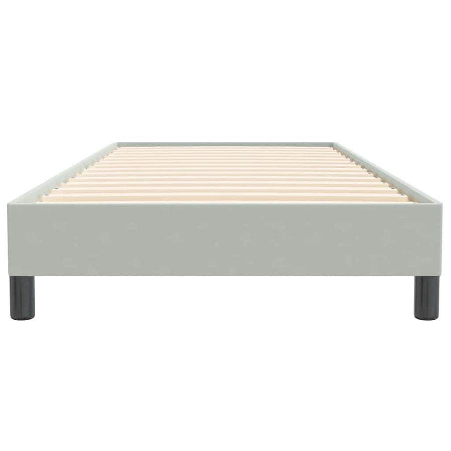 Boxspring zonder matras fluweel lichtgrijs 100x220 cm