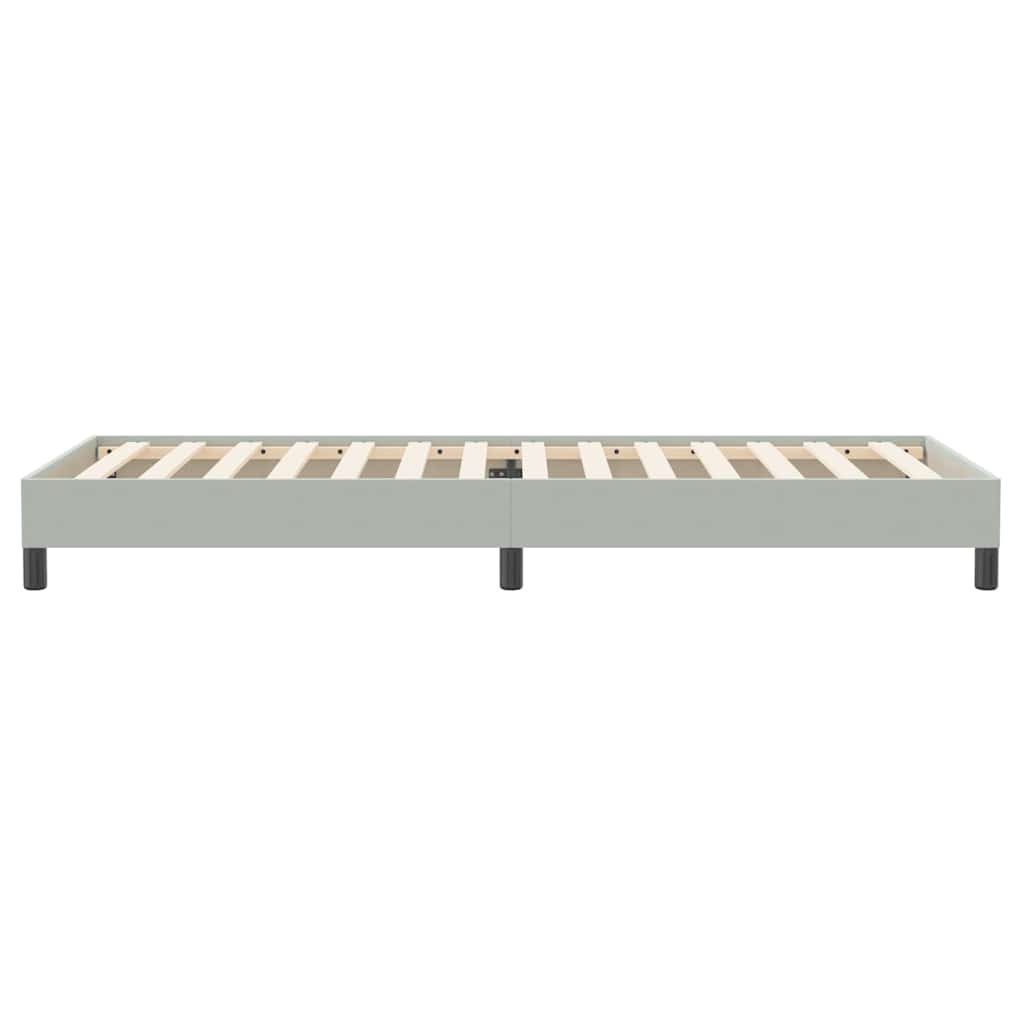 Boxspring zonder matras fluweel lichtgrijs 100x220 cm