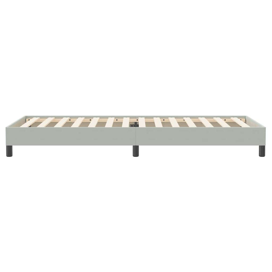 Boxspring zonder matras fluweel lichtgrijs 100x220 cm