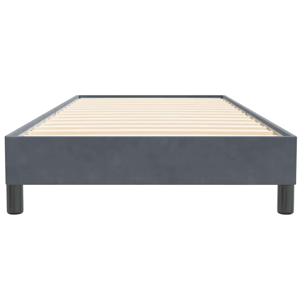 Boxspring zonder matras fluweel donkergrijs 100x220 cm