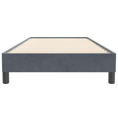 Boxspring zonder matras fluweel donkergrijs 100x220 cm