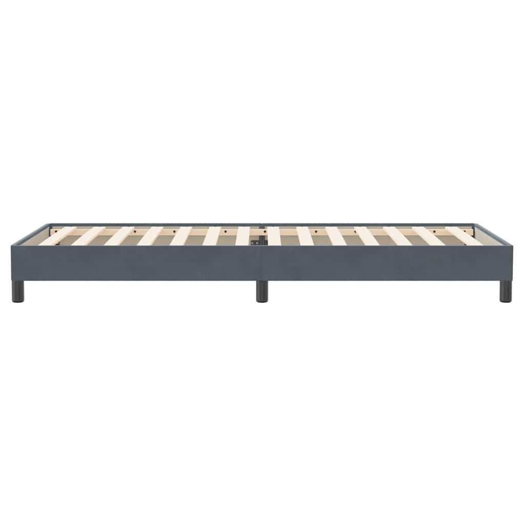 Boxspring zonder matras fluweel donkergrijs 100x220 cm